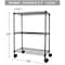 Simple Deluxe 3 Tier Shelf, 23*13*30Inch, Black, Plastic Caster Included HKSHLF23133003BPC - alternate 2